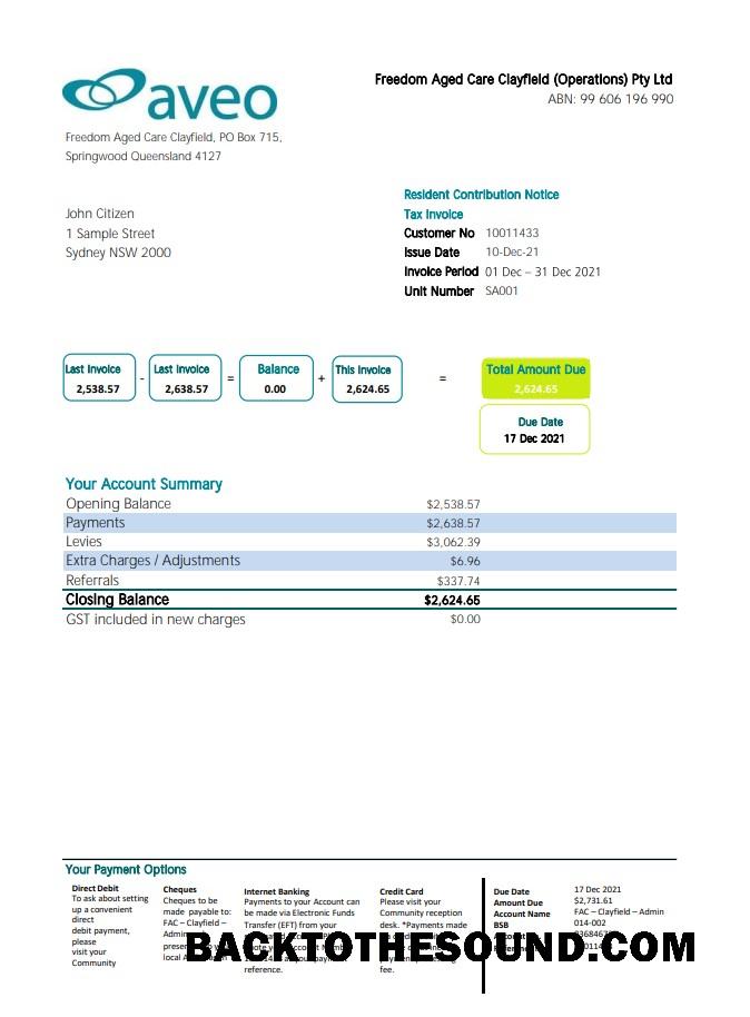 İndir Avustralya Aveo Banka Hesap Özeti in .XLS and .PDF Dosya Format Örnek tasarım