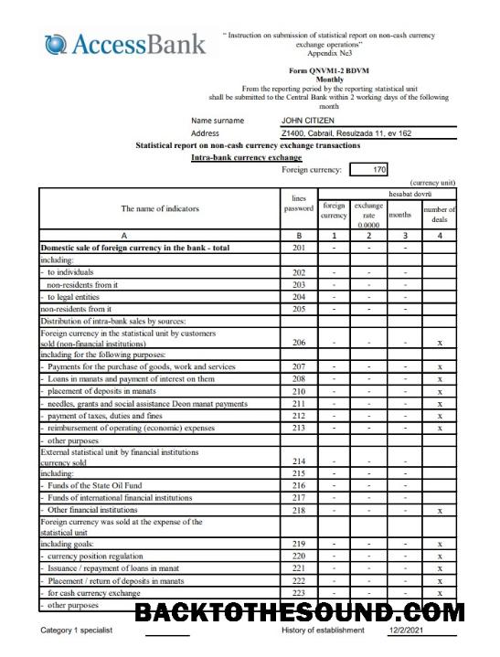 İndir Azerbaycan erişim Banka (english) Excel PDF Örnek ön izleme