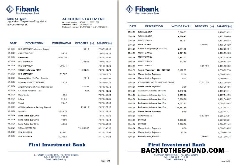 İndir Bulgaristan Fibank (First Yatırım Banka) Banka st 1 2 Örnek tasarım