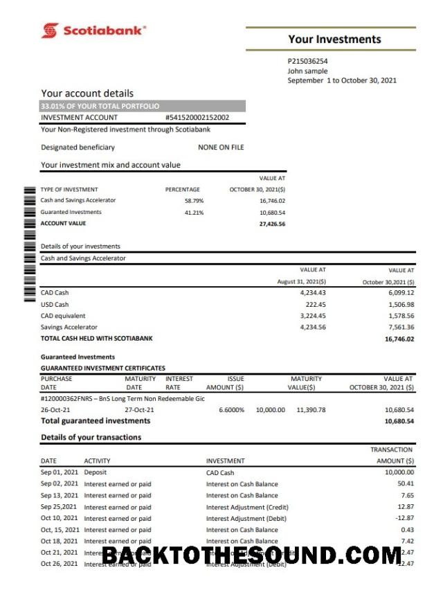 İndir Şili Scotiabank Banka Hesap Özeti easy to fill in Excel and PDF Format Örnek örnek
