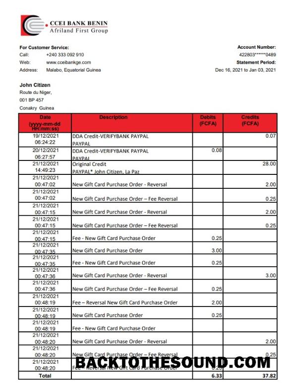 İndir Ekvator Ginesi CCEI Banka Benin Banka Hesap Özeti easy to fill in .XLS and .PDF Dosya Format Örnek şablon
