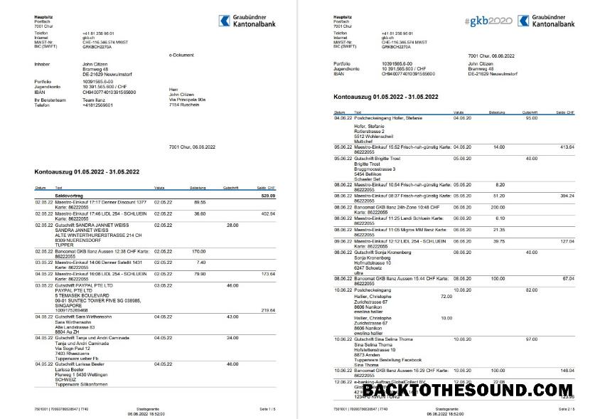 İndir Almanya Graubundner Kantonalbank Hesap Özeti on Deutsch, 4 pages Örnek örnek