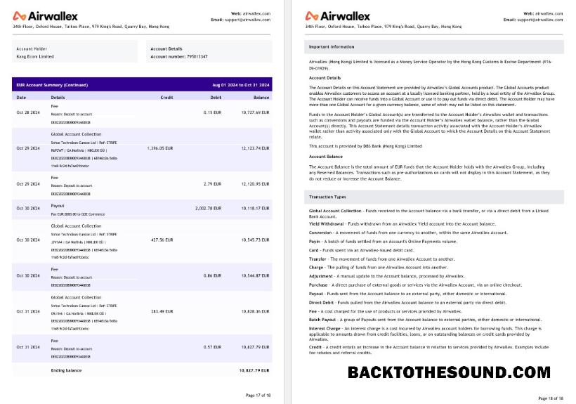 İndir Hong Kong Airwallex Limited Hesap Hesap Özeti, 18 pages 9 Örnek ön izleme