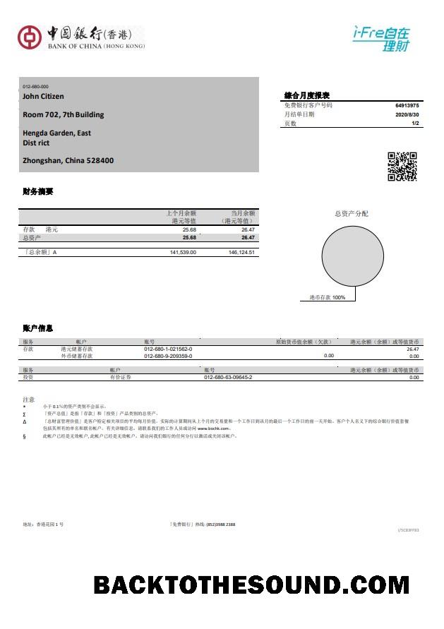İndir Hong Kong Banka of Çin (Hong Kong) Örnek tasarım
