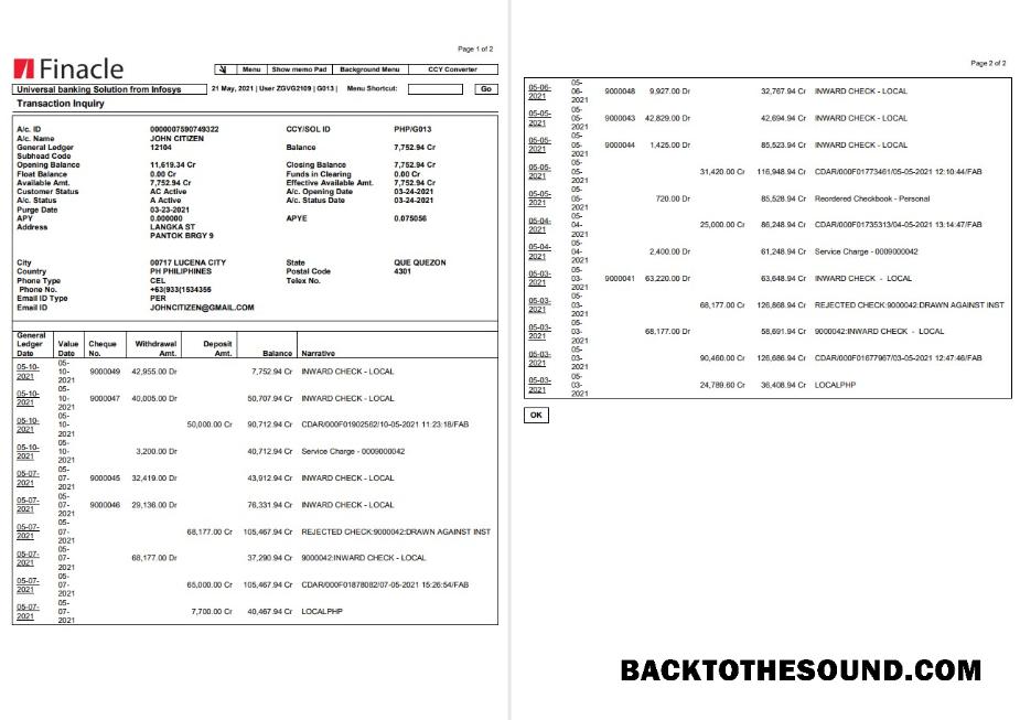 İndir Hindistan Finacle Banka Hesap Özeti in Word and PDF Format (2 pages) Örnek tasarım