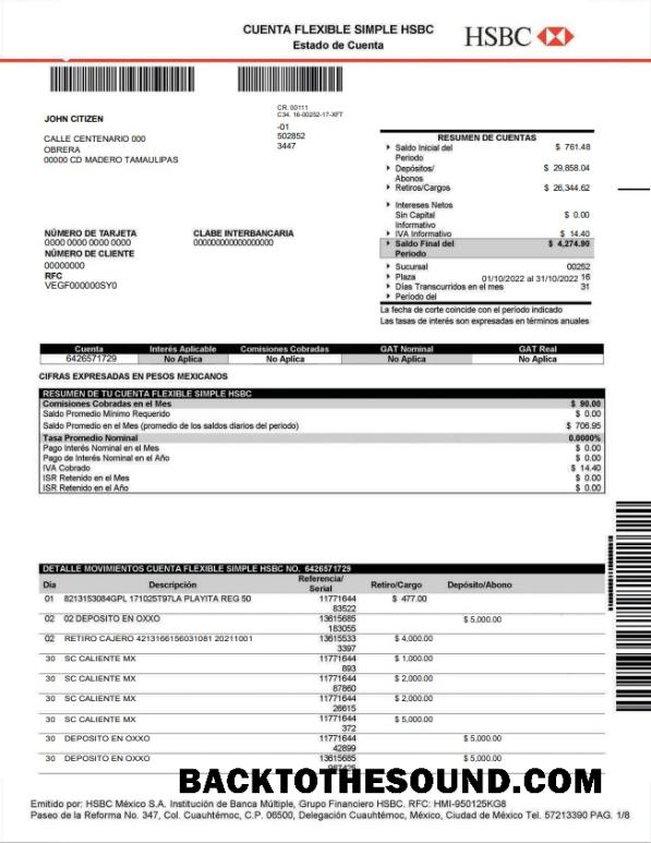 İndir Meksika HSBC Örnek örnek