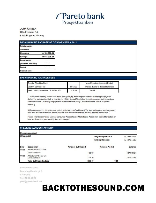 İndir Norveç Pareto Banka Excel PDF Örnek örnek