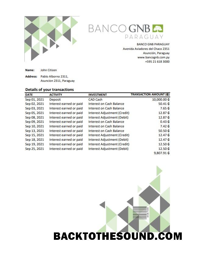 İndir Paraguay Banco Continental S.A.E.C.A. Excel PDF Örnek örnek