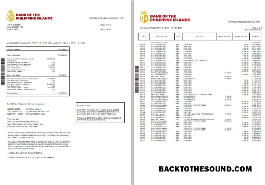 İndir Filipinler Banka of the Philippine Islands Banka st 2 pages Örnek taslak