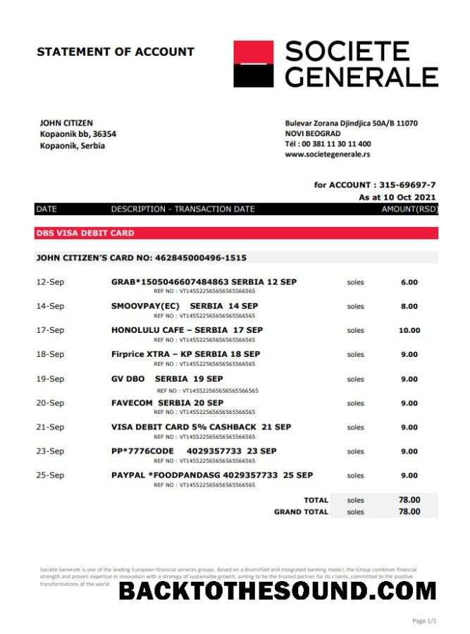 İndir Sırbistan Societe Generale Excel PDF Örnek ön izleme