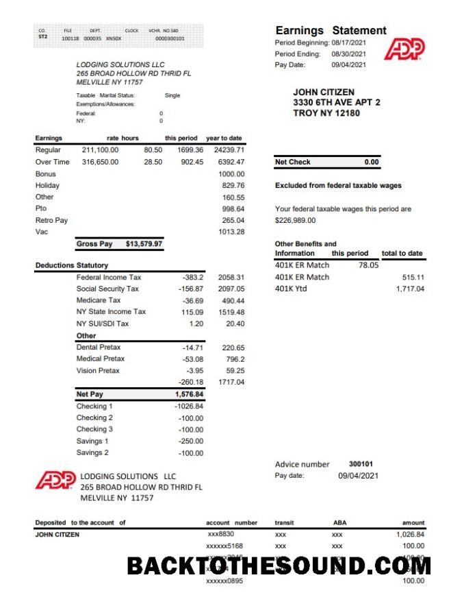 İndir ABD ADP Kurumsal corporate earnings Hesap Özeti Excel PDF Örnek taslak