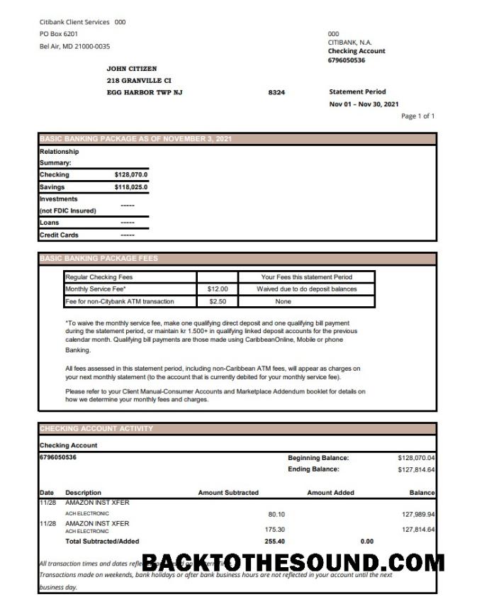 İndir ABD City Banka Excel PDF Örnek taslak
