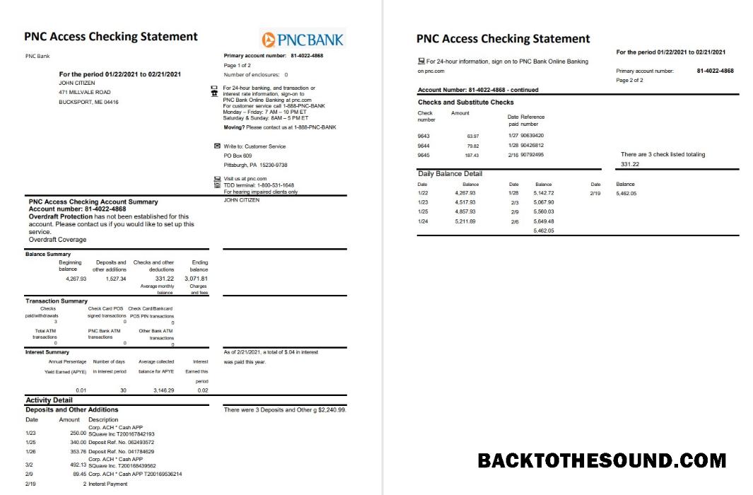 İndir ABD PNC 2 pages Excel PDF Örnek tasarım