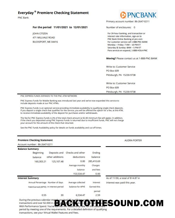 İndir ABD PNC Excel PDF Örnek şablon