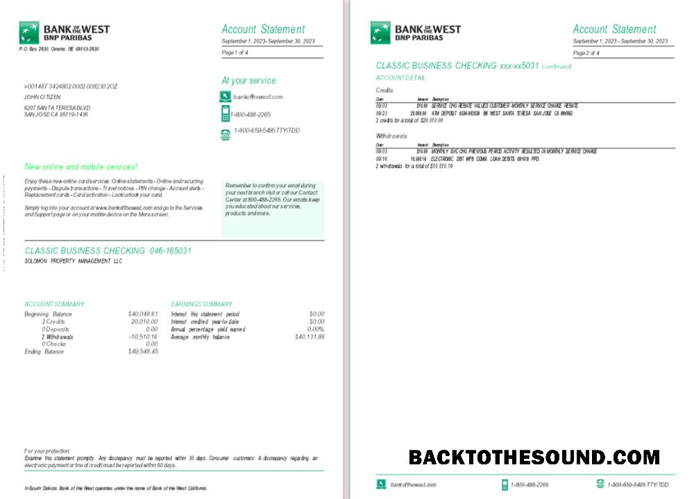 İndir ABD South Dakota Banka of the West BNP Paribas, 4 pages 1 2 Örnek tasarım