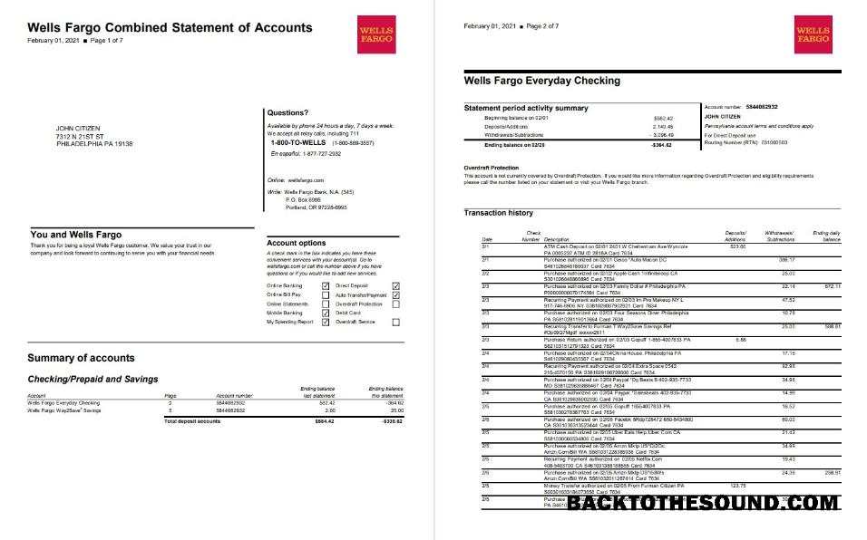 İndir ABD Wells Fargo 7 pages Örnek örnek