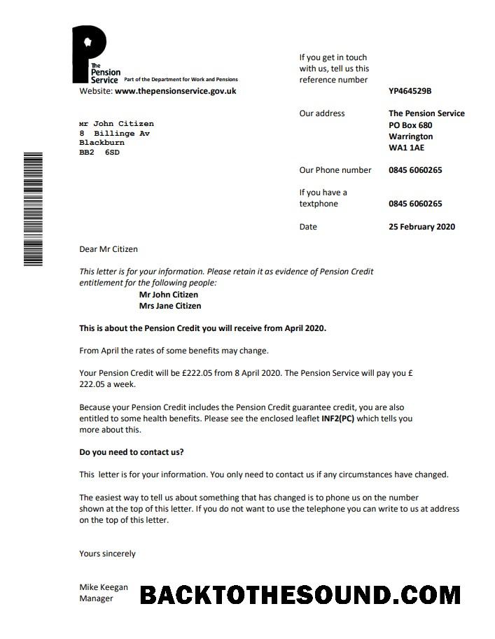 İndir Birleşik Krallık The Pension Hizmet Banka proof of address Hesap Özeti in Word and PDF Format Örnek örnek