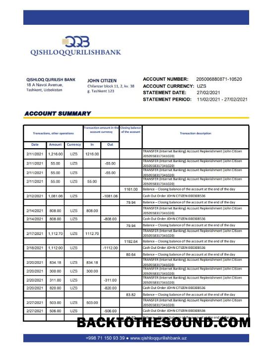 İndir Özbekistan Qishloq Qurilish Banka Excel PDF Örnek ön izleme