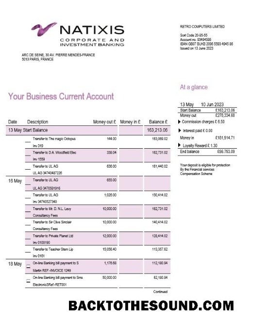 Pobierz Algieria Natixis Algerie Bank proof of address Bank Wyciąg bankowy in Word and PDF Format Próbka makieta