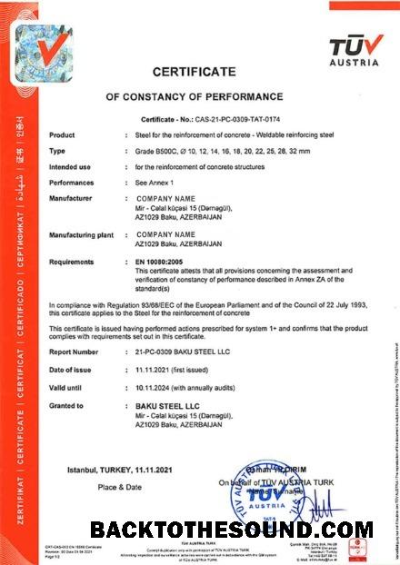 Λήψη Αυστρία Πιστοποιητικό of Constancy of Performance Δείγμα δείγμα