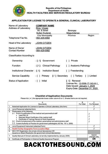 Λήψη Φιλιππίνες Αίτηση for Άδεια to operate Word and PDF Δείγμα προεπισκόπηση