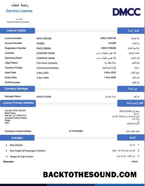 Λήψη ΗΑΕ Dubai Υπηρεσία Άδεια Word and PDF Δείγμα σχεδιασμό