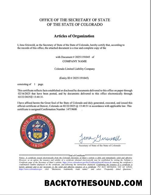 Λήψη ΗΠΑ Colorado articles of οργάνωση Word and PDF Δείγμα δείγμα