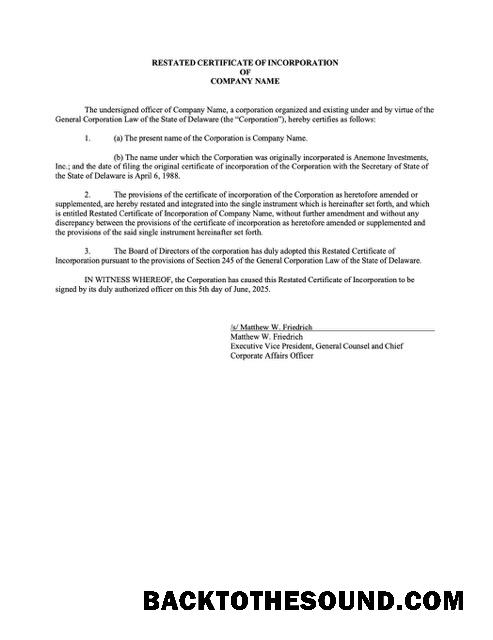 Λήψη ΗΠΑ Delaware Πιστοποιητικό of incorporation Word and PDF Δείγμα προσχέδιο