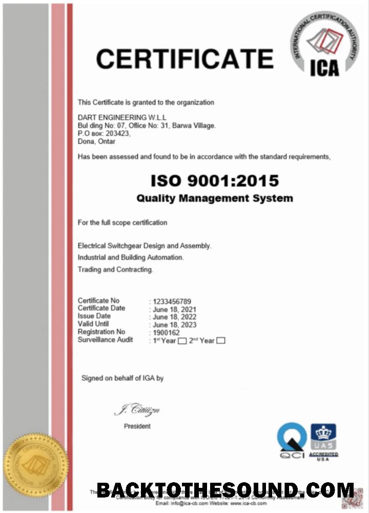 Λήψη ΗΠΑ ICA certiificate of εγγραφή Word and PDF Δείγμα σχεδιασμό