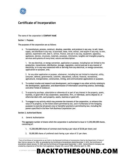 Λήψη ΗΠΑ Νέο York Πιστοποιητικό of incorporation Word and PDF Δείγμα πρότυπο