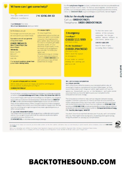 Scarica British Gas Bolletta Affari Bolletta, SCR, Pagina 4 Campione anteprima