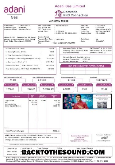 Scarica India Adani Affari Bolletta Bolletta in Word and PDF Formati Campione mockup