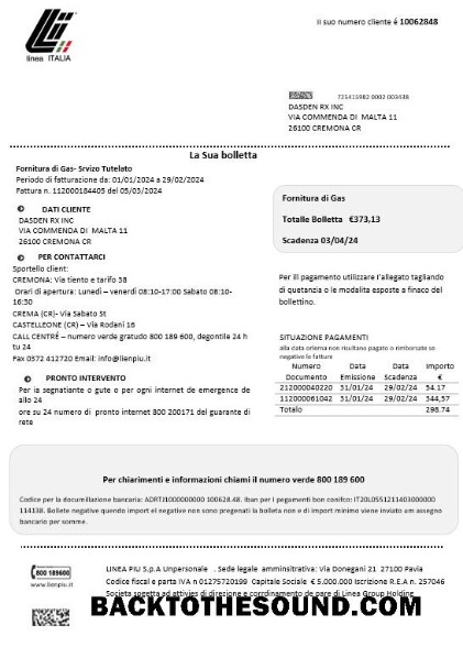 Scarica Italia Linea Italia Affari Bolletta Bolletta in Word and PDF Formato Campione modello