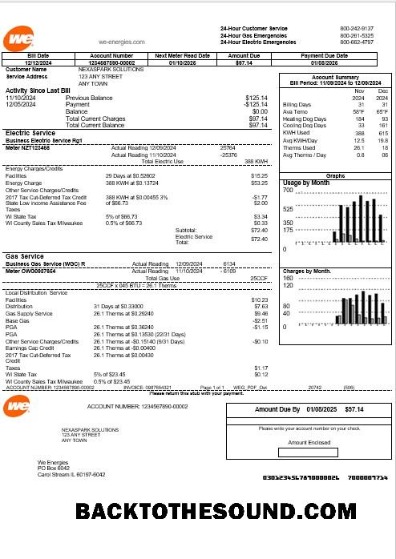 Scarica USA We Affari Bolletta Bolletta in Word and PDF Formati Campione anteprima