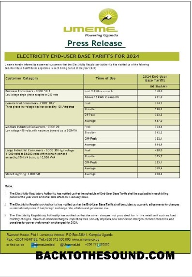 Scarica Uganda UMEME Affari Bolletta Bolletta Word and PDF Campione modello