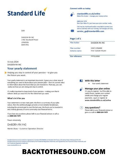 Scarica Regno Unito standard Life Affari Bolletta Bolletta in Word and PDF Formati Campione mockup