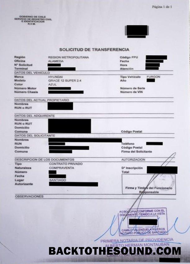 Pobierz Chile pojazd rejestracja Certyfikat Próbka makieta