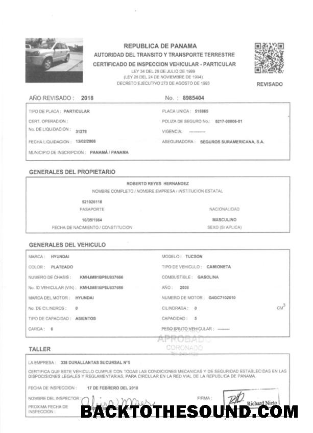 Pobierz Panama pojazd rejestracja Certyfikat Próbka makieta