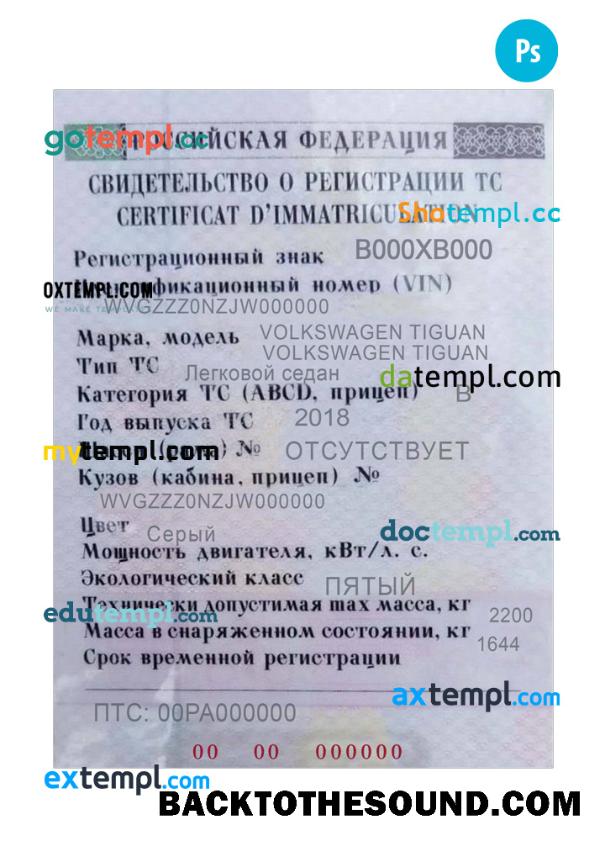 Pobierz Rosja pojazd rejestracja plates Próbka makieta