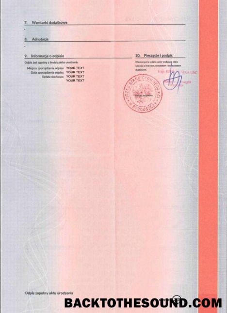 İndir Polonya evlilik Sertifika PSD 2 Örnek tasarım