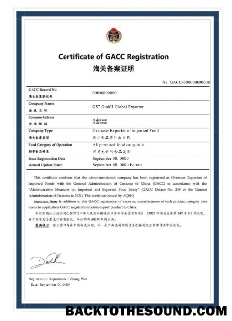 İndir Türkiye Sertifika of GACC kayıt PSD Örnek şablon