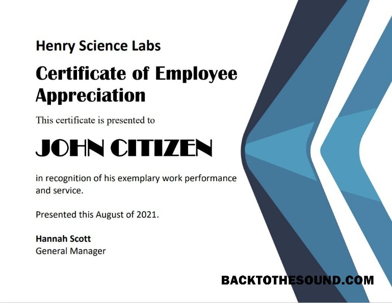 İndir ABD Employee Appreciation cert Sürüm 2 Örnek taslak