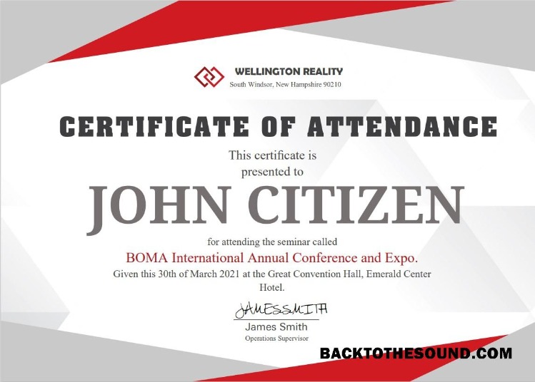 İndir ABD Employee Attendance Cert Örnek şablon