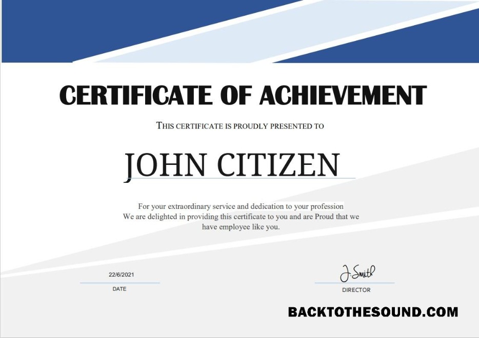 İndir ABD Employee Thank You Achievement cert Örnek şablon