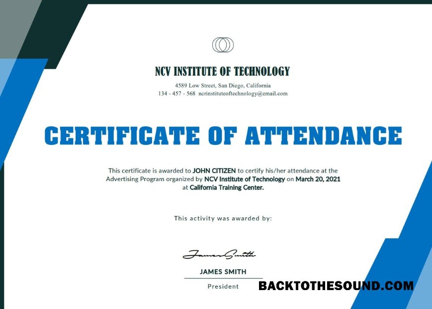 İndir ABD NCV Institute of Teknoloji Event Cert Örnek şablon