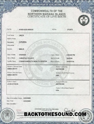 İndir ABD Northern Mariana Islands doğum cert Örnek örnek