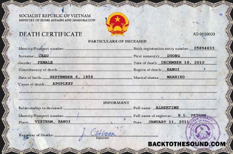 İndir Vietnam ölüm Sertifika PSD Örnek tasarım