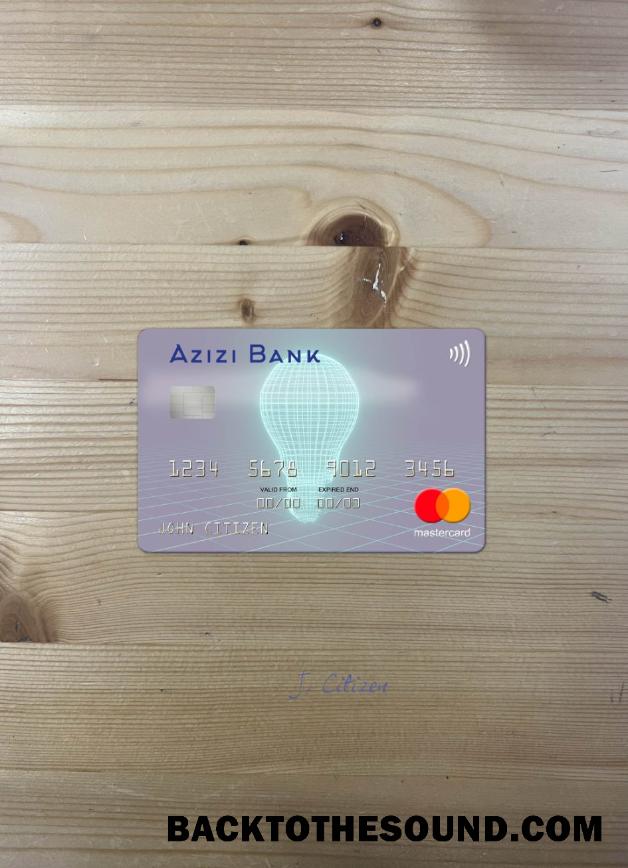 İndir Afganistan Azizi Banka Mastercard foto-görünüm Ön Örnek taslak