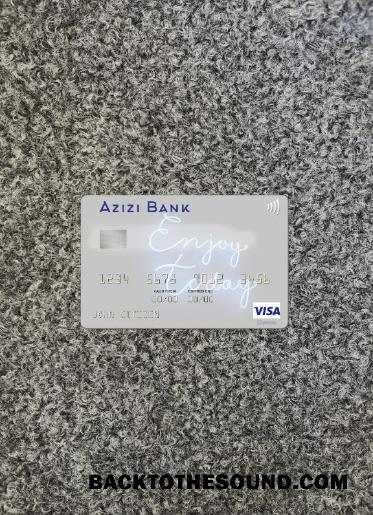 İndir Afganistan Azizi Banka Vize Kart foto-görünüm Ön Örnek tasarım
