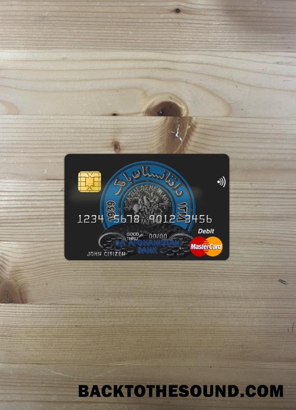 İndir Afganistan Da Banka Mastercard foto-görünüm Ön Örnek şablon